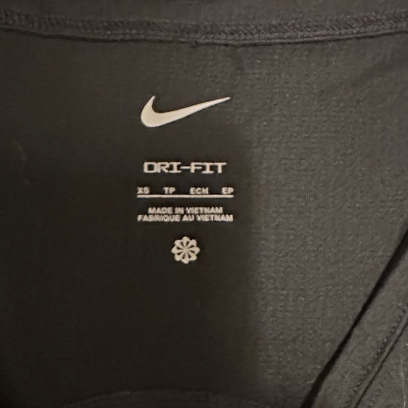 Nike Women's Black V-Neck Tank Top with Logo - Picture 3 of 3